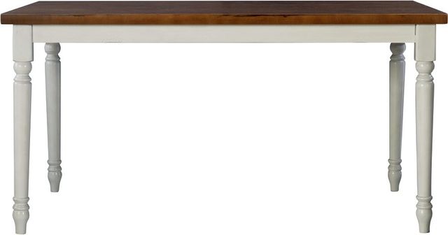 Powell® Willow Honey Brown Dining Table with Vanilla White Base-3