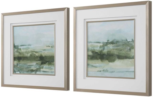 Uttermost® Emma Caroline 2-Piece Soft Sage Framed Prints Set-3