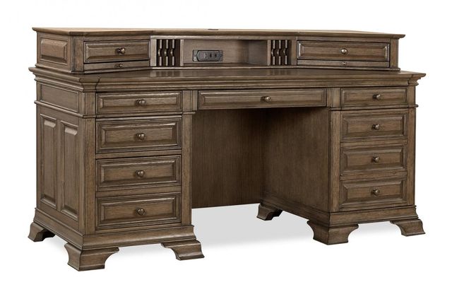 Aspenhome® Arcadia Truffle 72" Credenza Desk-0