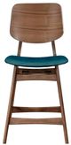 New Classic® Home Furnishings Oscar Teal/Walnut Counter Stool-2