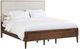 aspenhome® Jasper Modern Walnut/White King Upholstered Panel Bed-0