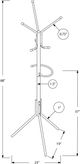 Monarch Specialties Inc. Silver Coat Rack-4