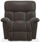 La-Z-Boy® Mateo Charcoal Leather Power Rocking Recliner with Headrest-1