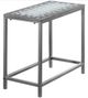 Monarch Specialties Inc. Grey Blue Tile Top Accent Table with Hammered Silver Base-0