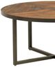 Emerald Home Denton Antique Pine Round Cocktail Table with Steel Gray Base-2