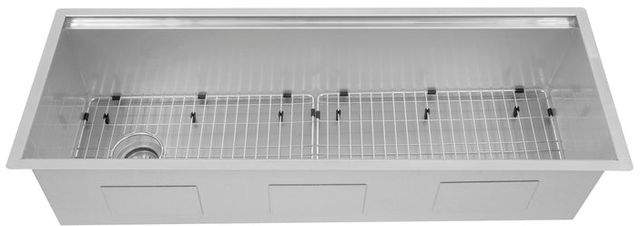 ZLINE Garmisch 45" Satin Stainless Steel Undermount Single Bowl Kitchen Sink with Bottom Grid and Accessories-2