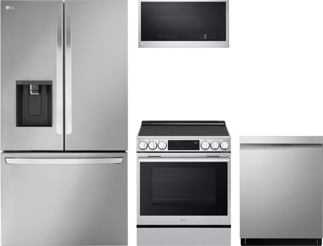 LG 4 Piece PrintProof™ Stainless Steel Electric Kitchen Package-0