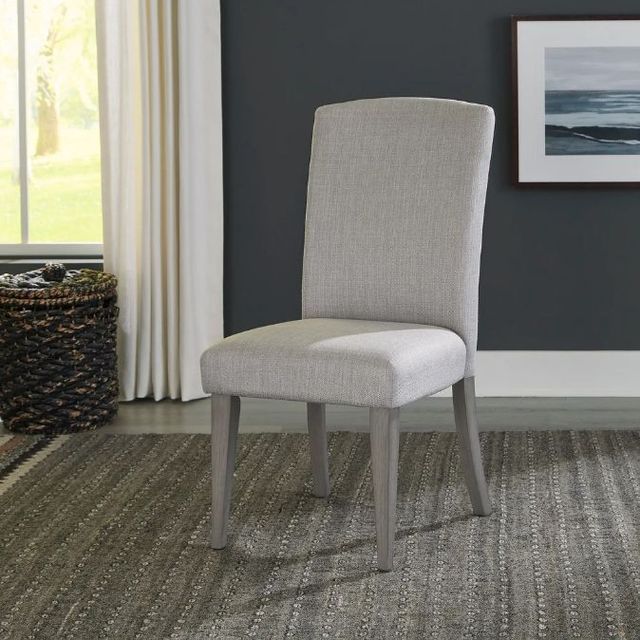 Liberty Furniture Palmetto Heights Driftwood/Two-Tone Shell White Upholstered Side Chair-1