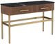 Fairfield® Dimitri Kafe Rectangular Console Table with Galaxy Black Marble Top-0