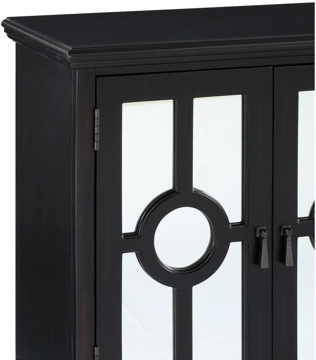 Mazin Furniture Polly Antique Black Accent Chest with Mirror-3