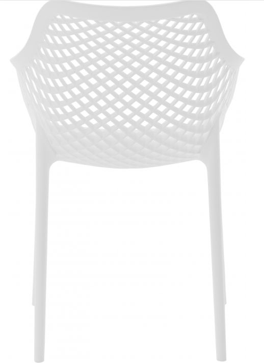 Meridian Furniture Mykonos White Plastic Outdoor Patio Dining Chair-3