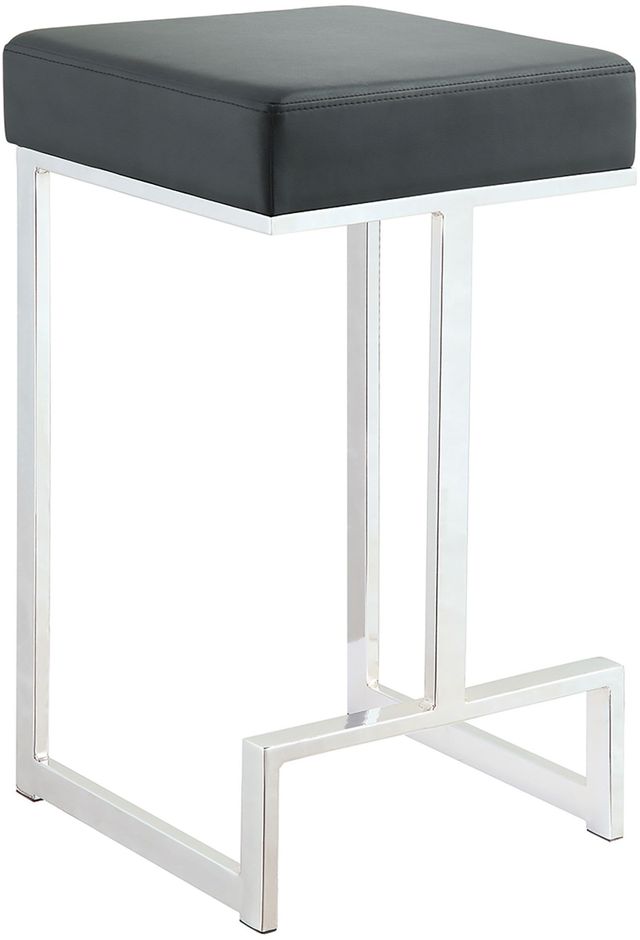 Coaster® Gervase Black/Chrome Square Counter Stool-0