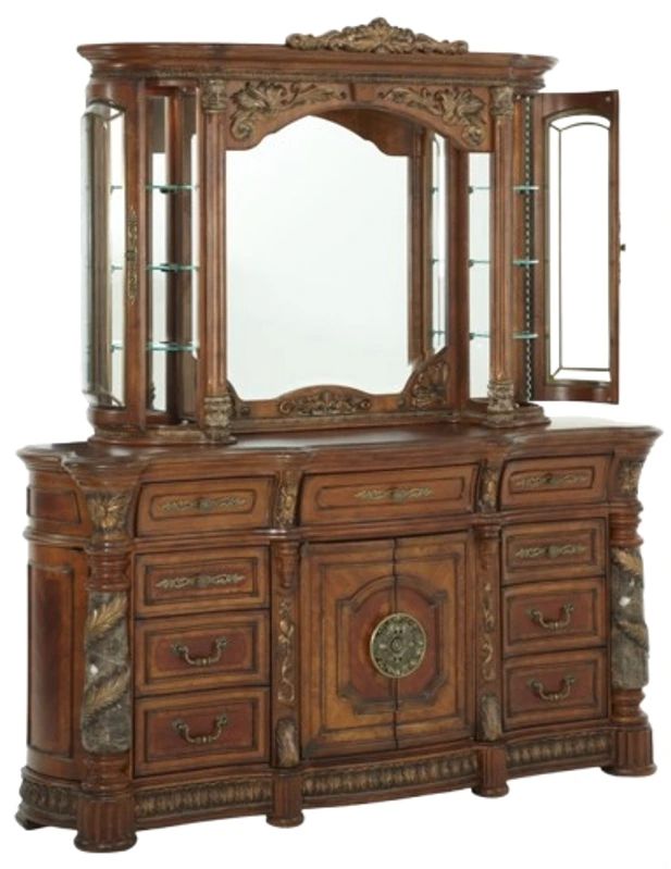 Michael Amini® Villa Valencia Classic Chestnut Dresser and Mirror-2