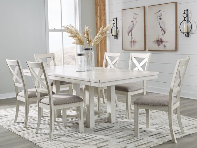 Signature Design by Ashley® Robbinsdale 7-Piece Antique White Dining Table Set-3