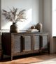 YHD Gemi Dark Brown Large 4-Door Cabinet-1