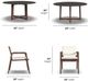 Flexsteel® Nova 7-Piece Brown/Natural Acacia Wood/Canvas Round Outdoor Dining Table Set-1