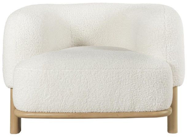 Coaster® Lawler Ivory Upholstered Barrel Back Accent Chair-1
