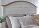 American Woodcrafters Meadowbrook Sand/Whitewash King Arched Panel Bed-1