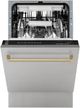 ZLINE Autograph Edition 18" Stainless Steel Built In Dishwasher-1