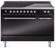 Ilve® Nostalgie II Series 48" Glossy Black Pro Style Induction Range-0