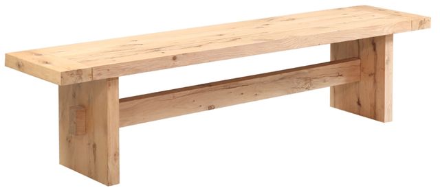 Home Trends & Design Flagstaff Natural Distressed Oak Bench-0