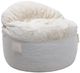 CordaRoy's® Nest Cream Bunny Fur Full Adult Bean Bag Chair-0
