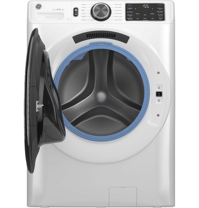 GE® 5 Cu. Ft. White Front Load Washer with SmartDispense™ UltraFresh Vent System with OdorBlock™ and Steam-3
