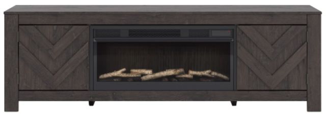 Signature Design by Ashley® Cayboni Black 71" TV Stand with Electric Fireplace-1