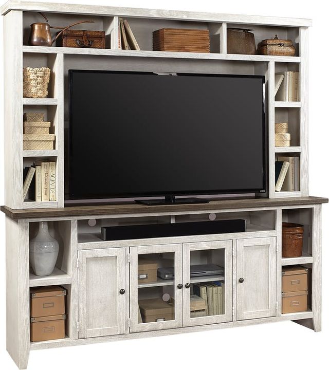 aspenhome® Eastport Drifted White 84" Console and Hutch-0