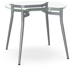 Amisco Customizable Alys 30" Clear Glass Round Table with a 36" Diameter Top