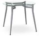 Amisco Customizable Alys 30" Clear Glass Round Table with a 36" Diameter Top-0