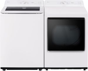LG White Top Load Washer & Electric Dryer Laundry Pair