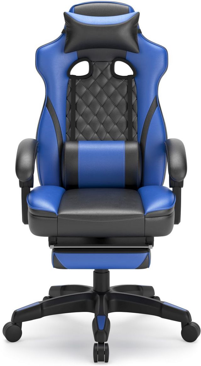 Signature Design by Ashley® Lynxtyn Black/Blue Office Swivel Desk Chair-1