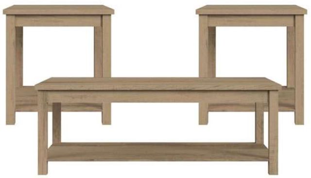 Elements International Eleanor 3-Piece Brown Table Set-0
