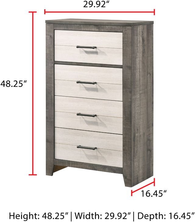 Crown Mark Rhett Gray/White Chest-2