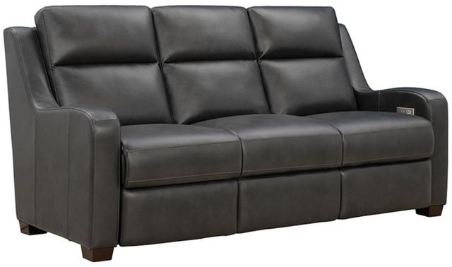 BarcaLounger® Ayden Elway Dark Gray Leather Power Reclining Sofa-0