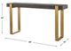 Uttermost® Kea Light Gray Console Table with Brushed Brass Base-2