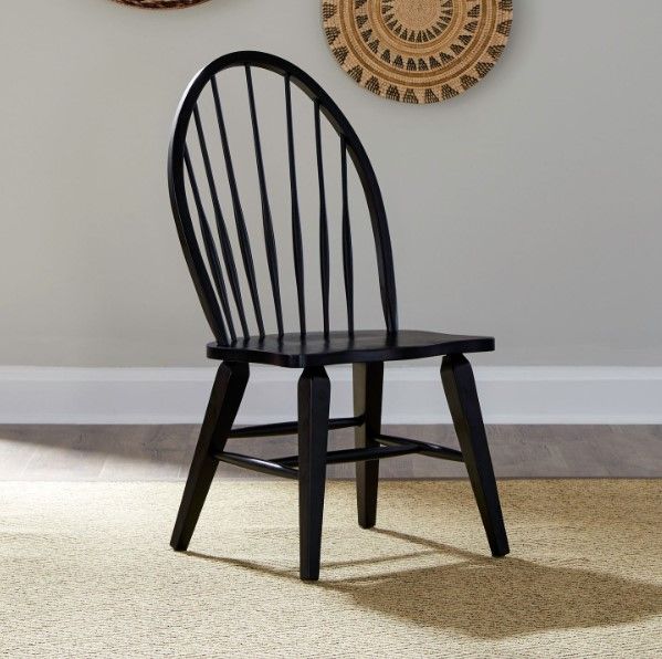 Liberty Furniture Hearthstone Ridge Black Windsor Back Side Chair-1