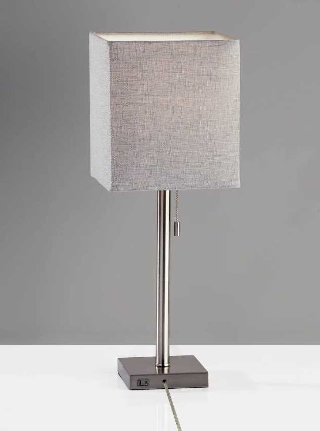 Adesso® Estelle Brushed Steel Table Lamp-2