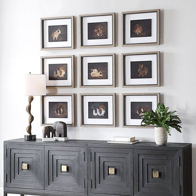 Uttermost® Marian Parsons 9-Piece Resting Bunny Framed Prints Set-2