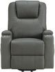 Coaster® Armstrong Gray Upholstered Power Recliner with Lift and Massage-1