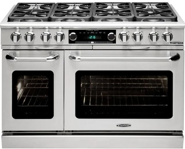 Capital Cooking Connoisseurian 48" Freestanding Professional Dual Fuel Range with 8 Sealed Burners-0