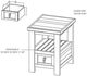 International Furniture Direct Dutton Brown Chairside Table-2