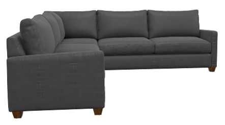 La-Z-Boy® Wilmette 2-Piece Navy Leather Sectional-1