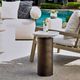 Uttermost® Olso White Marble Top Indoor-Outdoor Accent Table with Bronze Iron Base-0