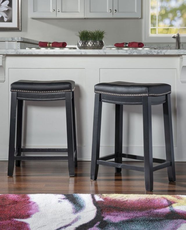 Linon Claridge Black Counter Stool-1