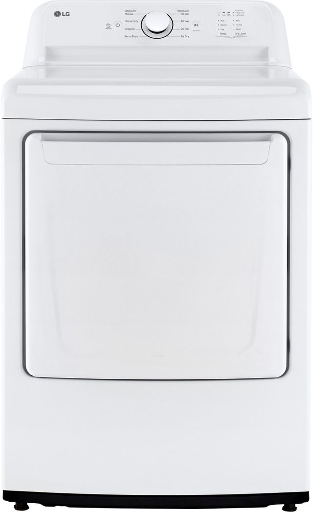 LG 7.3 Cu. Ft. White Front Load Dryer | Shore, Hallocks & Morrone ...