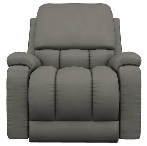 La-Z-Boy® Greyson Blue Grey Leather Power Rocking Recliner with Headrest-1