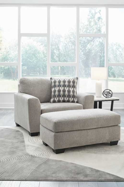 Signature Design by Ashley® Avenal Park Flannel Ottoman-3