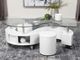 Coaster® Buckley 3-Piece Glass Top/White High Gloss Full Living Room Set-4